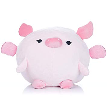 Round Large Pig with Wings - Lucy - Stuffed Animal Plush 11.5"